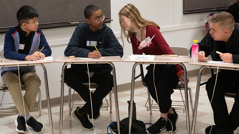 Students partcipating at PAGE Academic Bowl for Middle Grades