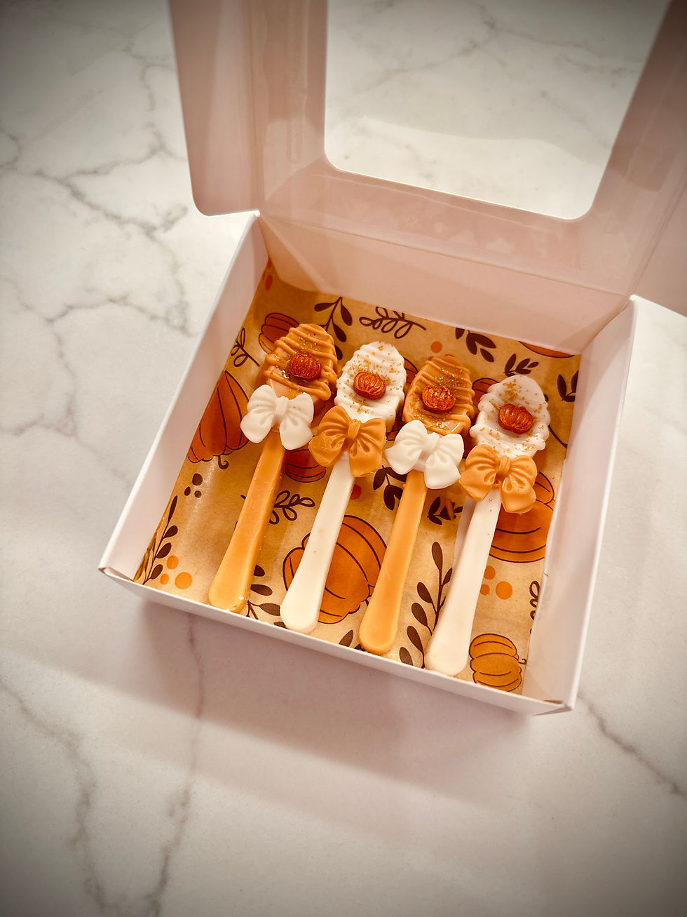 Thumbnail: Pumpkin Spice & White Chocolate Spoons