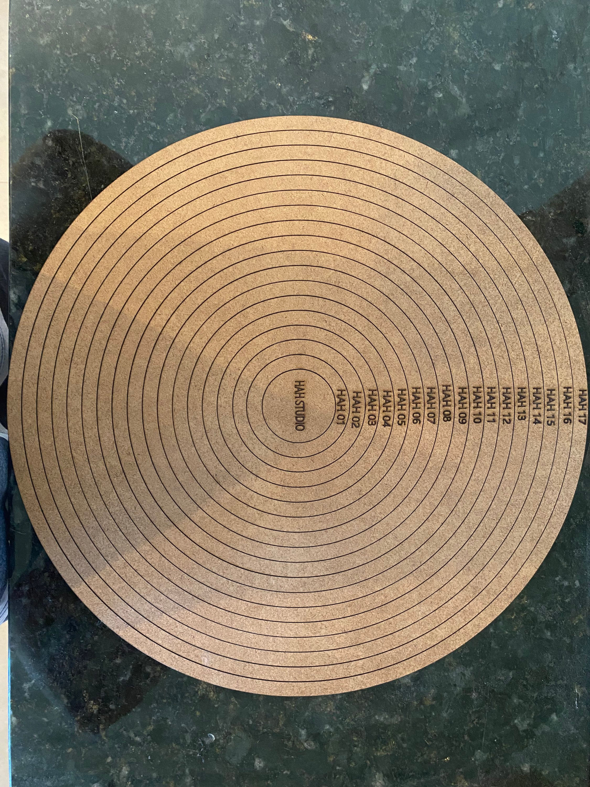 Gabarito de corte redondo