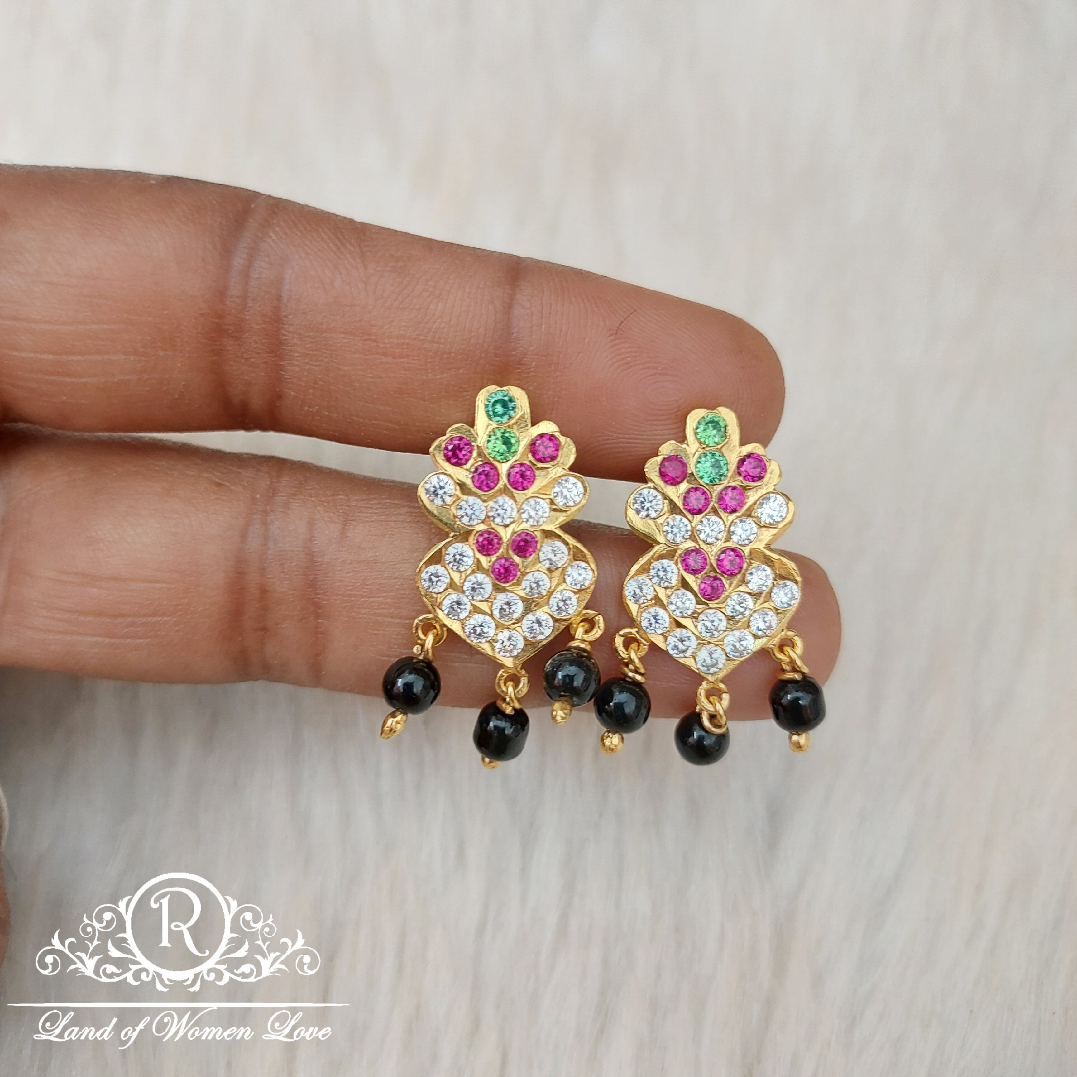 Silver earrings-RI83