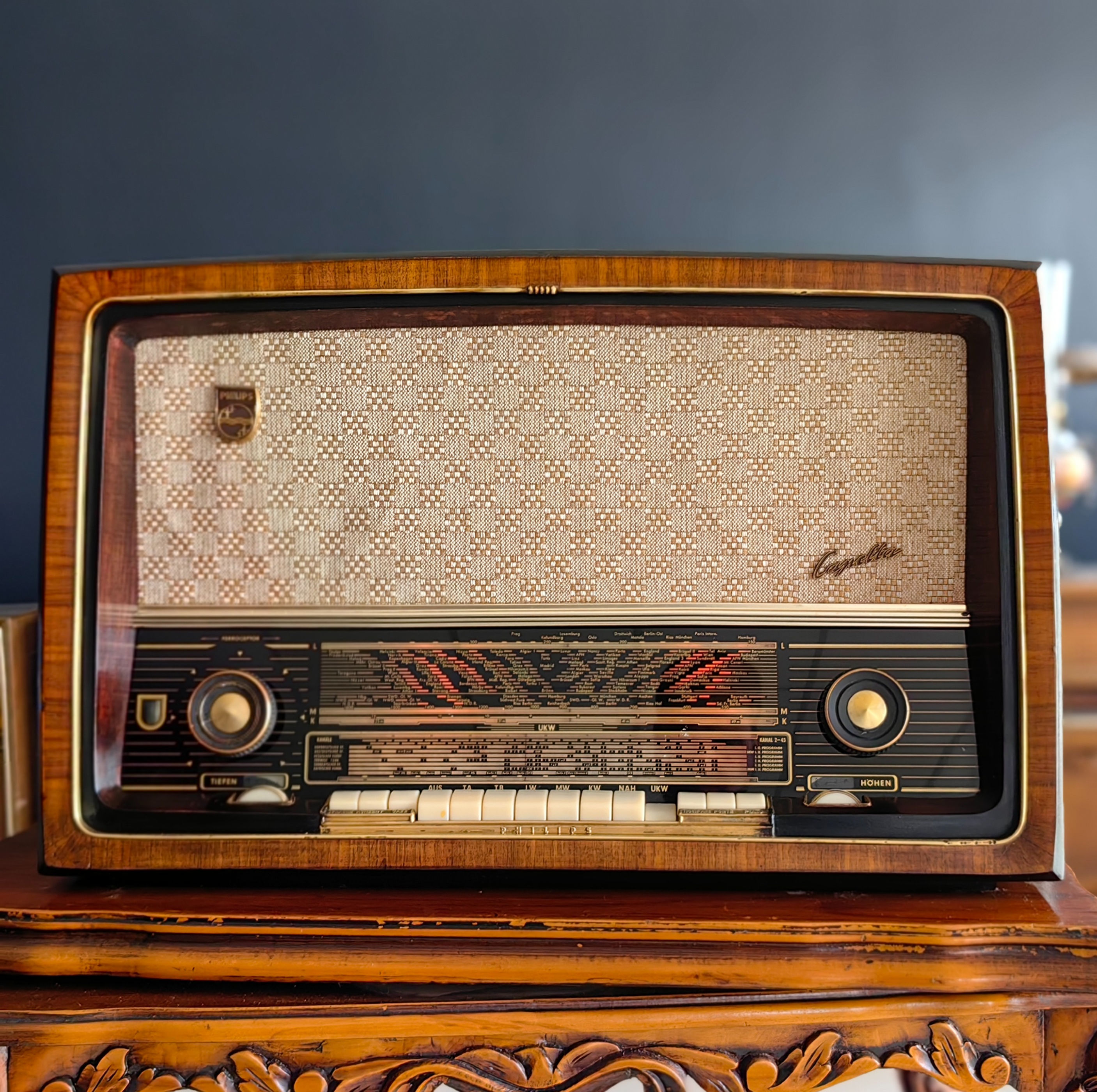 Vintage Phılısps Capella 673 Lambalı radyo 1957/59