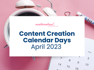 April Content Creation Calendar