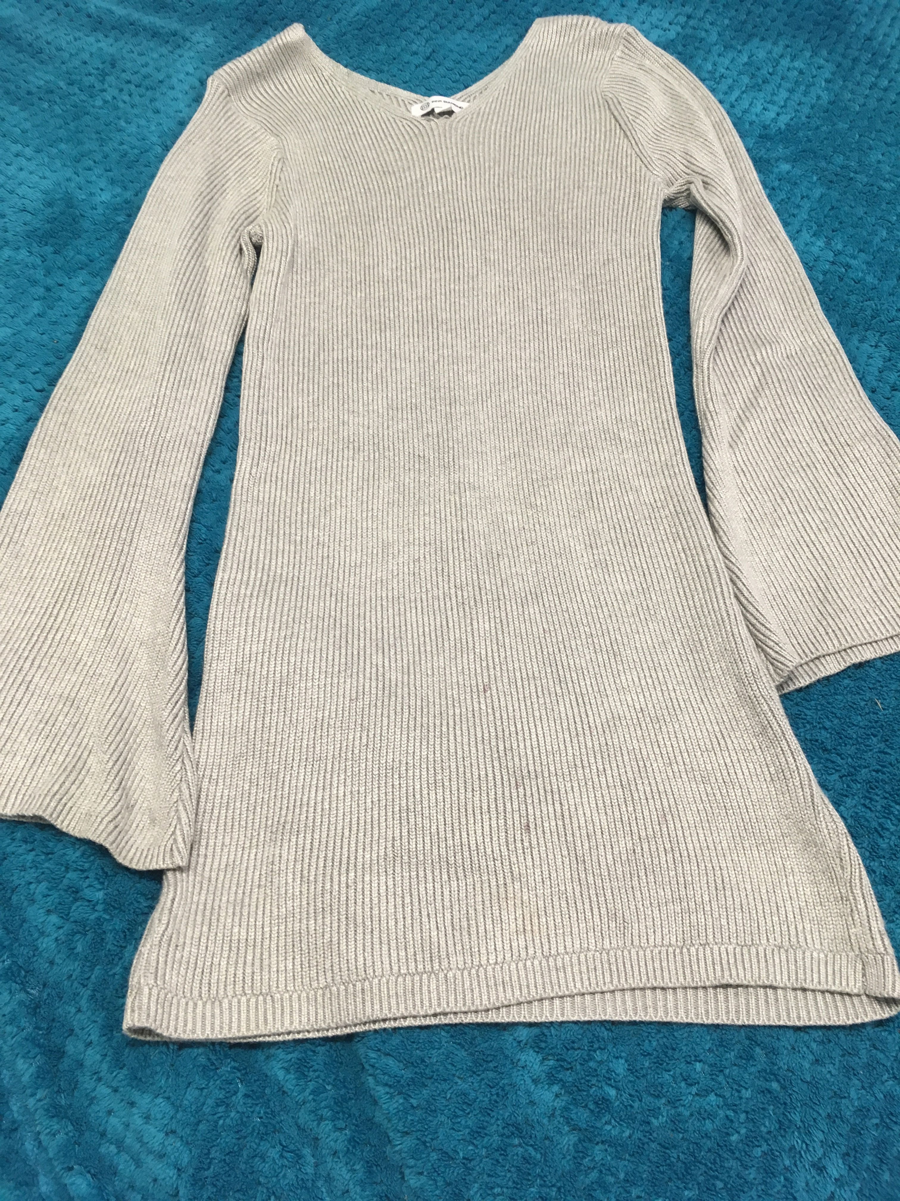 Pink diamond 12 grey knit dress