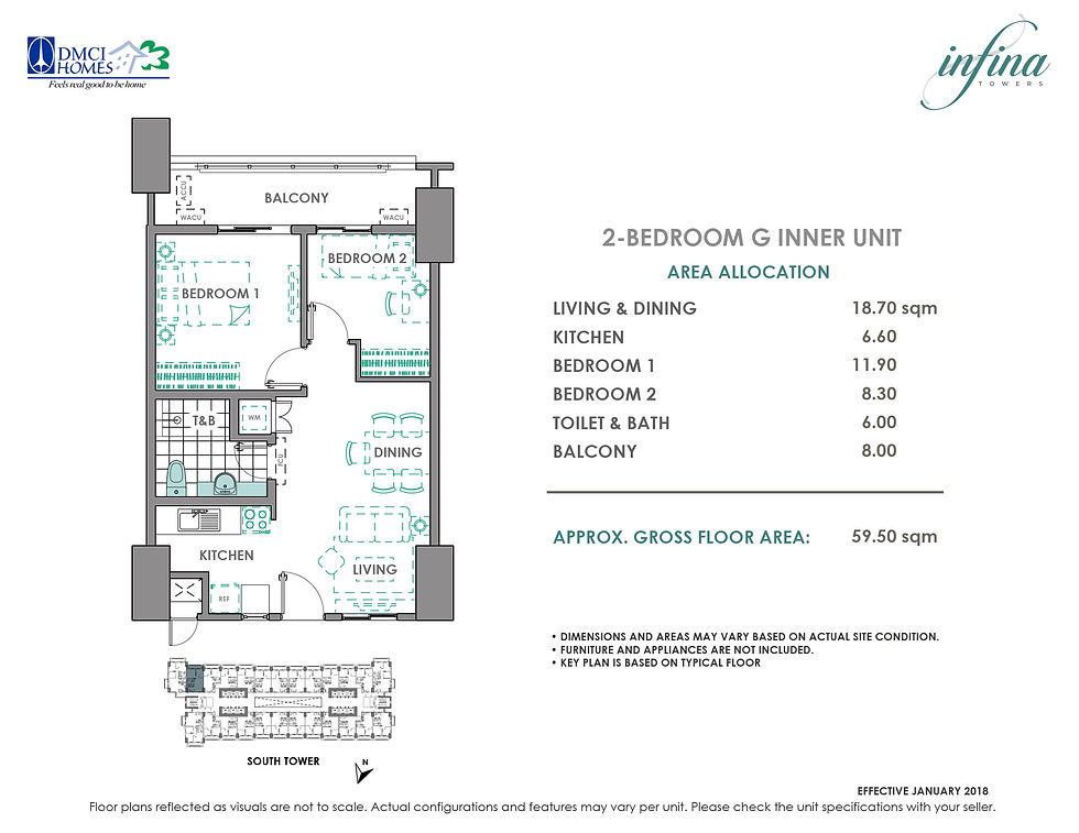 2 BEDROOM INNER G