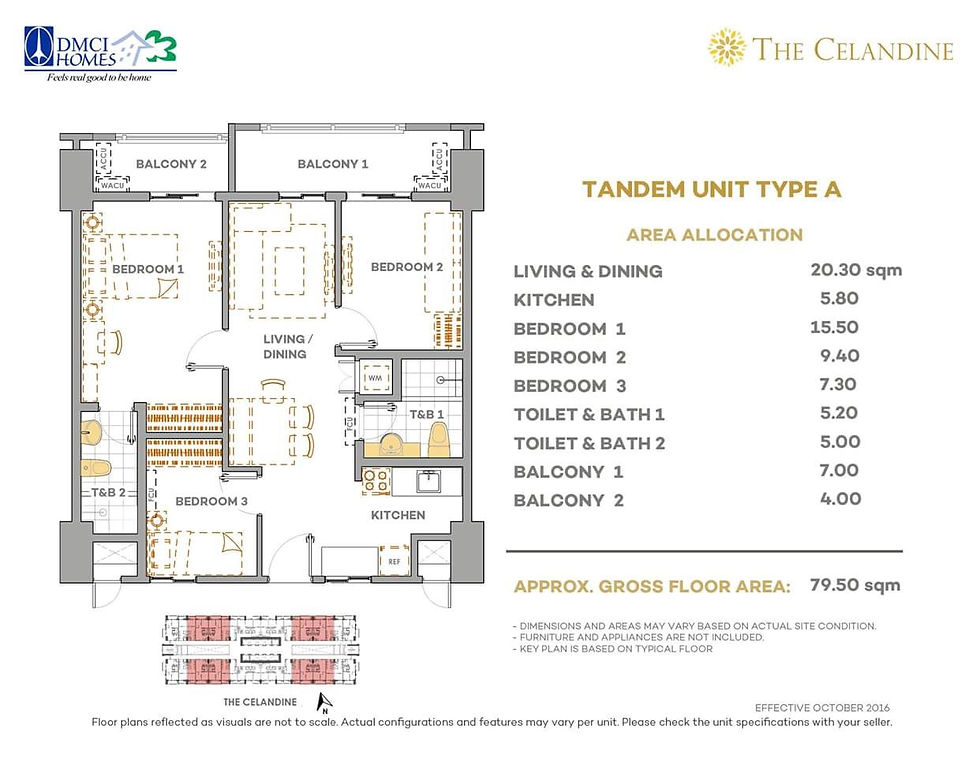 3 BEDROOM TANDEM A