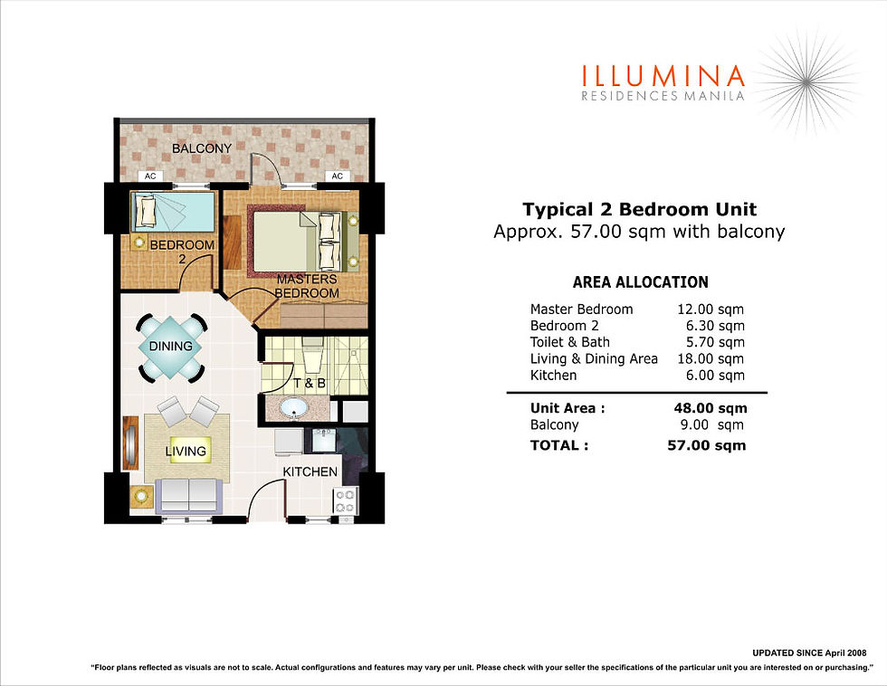 2BR 57sqm