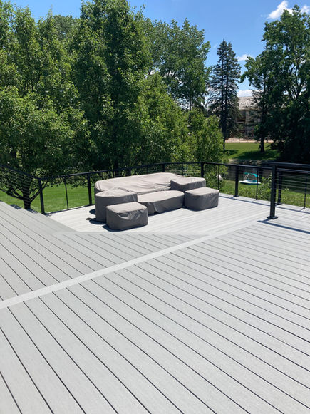 Timbertech Premier Maritime Gray Decking & Feeney Cable Railing