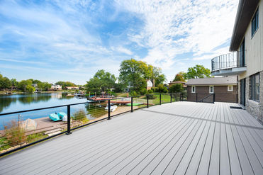 Elevated deck framing TimberTech Boardwalk Palatine IL