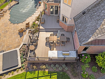 Timbertech Landmark French White Oak decking close-up Lake Geneva WI