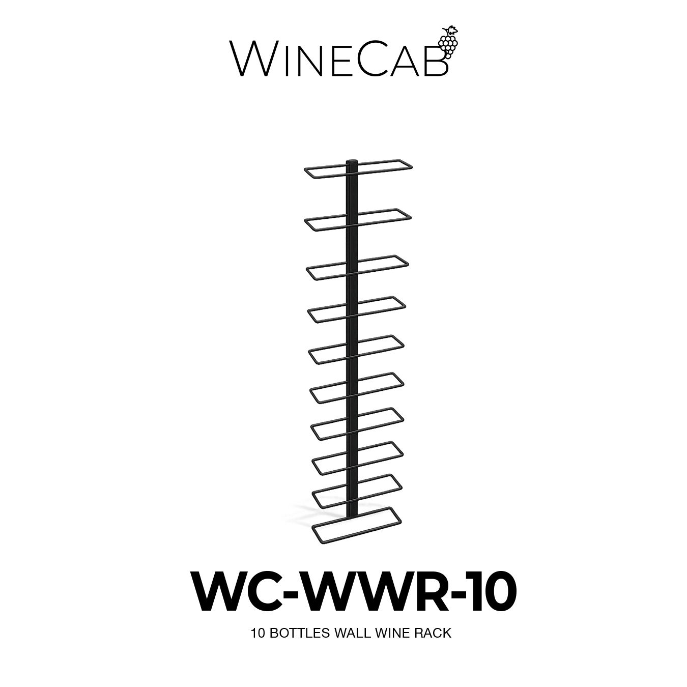 Wall Wine Rack - 10 Bottles
