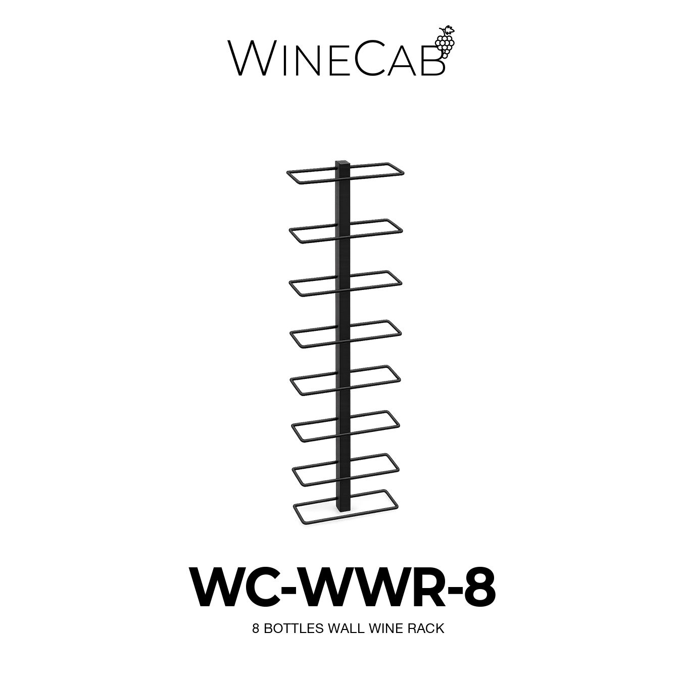 Wall Wine Rack - 8 Bottles