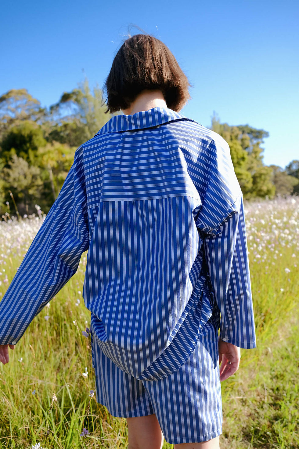 Thumbnail: JEREMIAH SHORTS | BLUEBERRY PINSTRIPE | SIZE 8