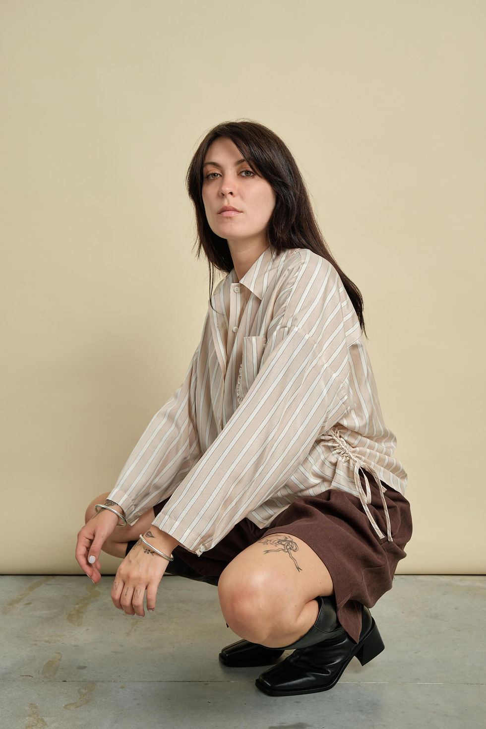 Thumbnail: PAINTER'S SHIRT 2.0 | BLUSH SILK STRIPE