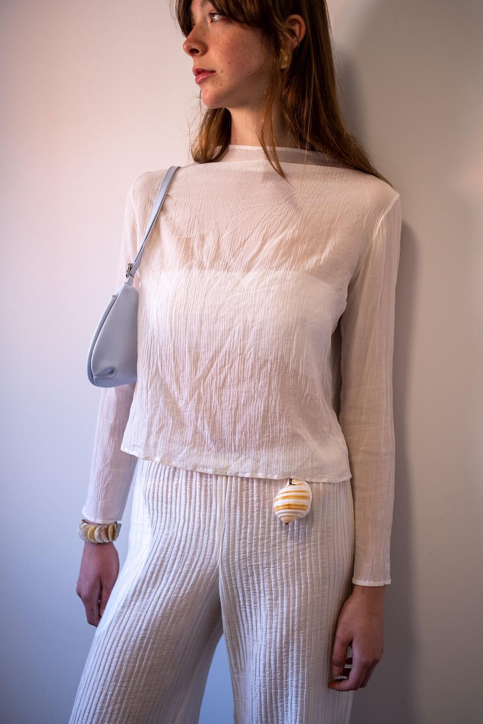 CRINKLE SILK SKIVVY | IVORY