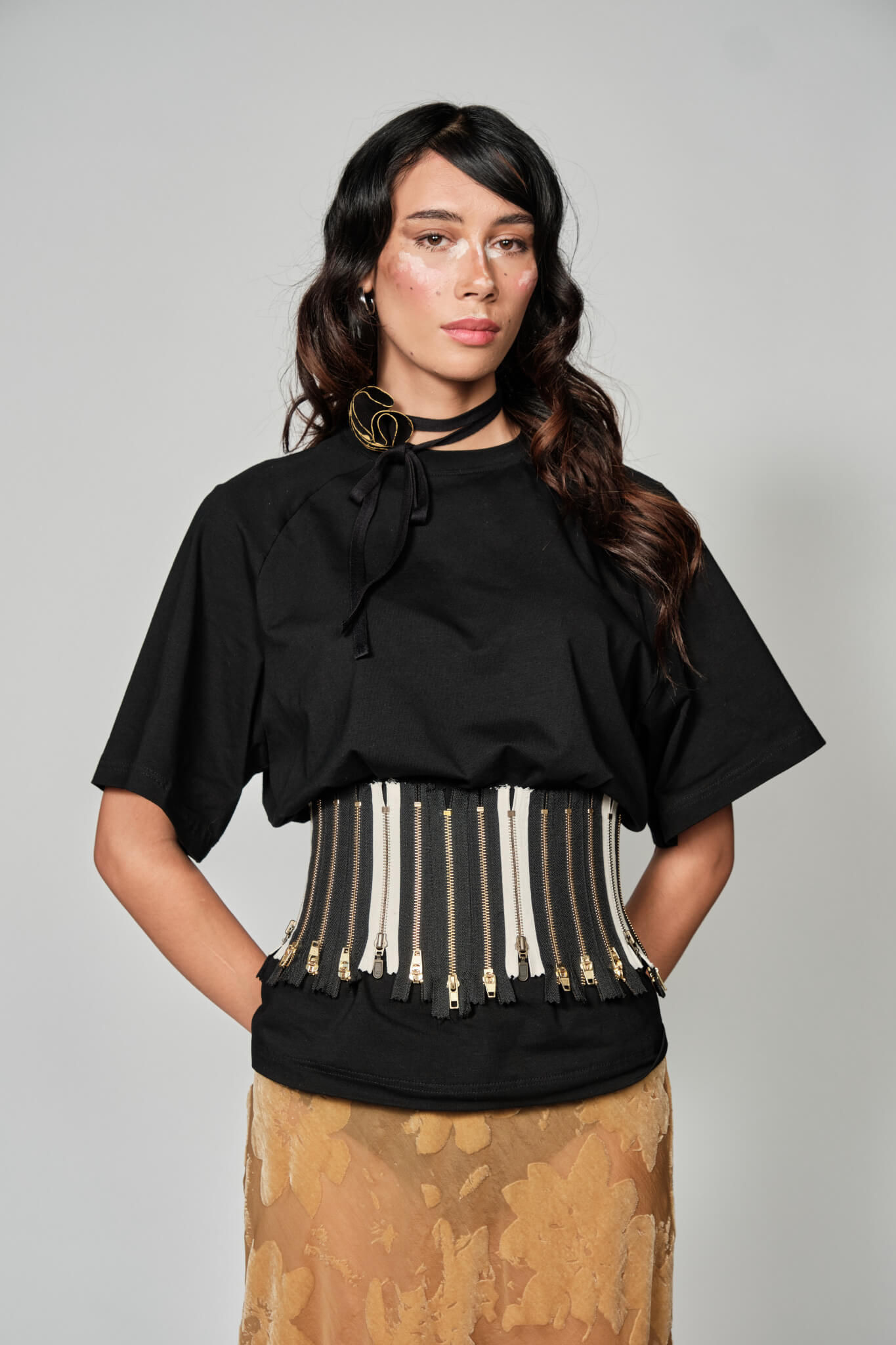 HARRIET OVERSIZED TEE | BLACK, GREEN OLIVE, IVORY & BLACK MESH