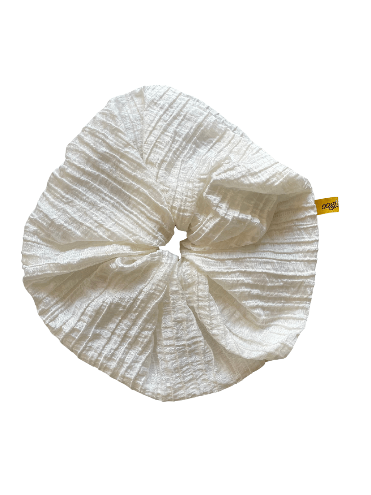 LARGE SCRUNCHIE | IVORY CRINKLE PLEAT