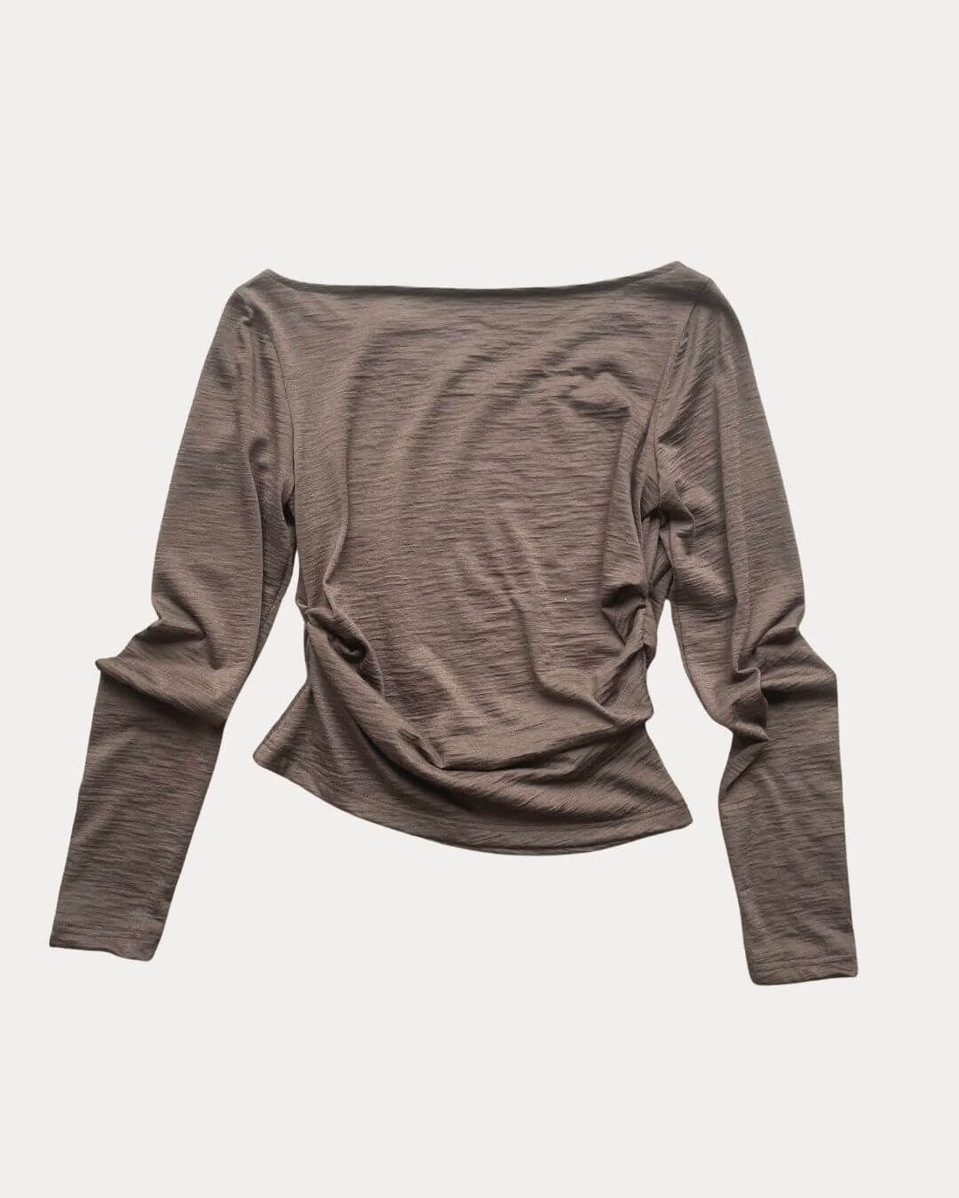IDA LONG SLEEVE TOP | COFFEE BROWN MERINO