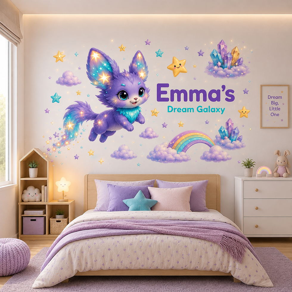 Lumi Dream Galaxy wall decal mockup