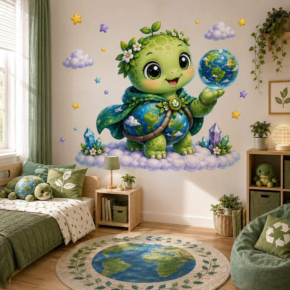 Taro Guardian of Earth wall decal room mockup