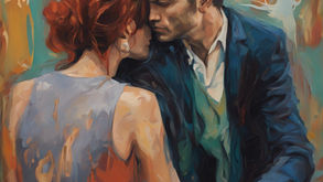 AI image of codependent couple, man and woman, relationship