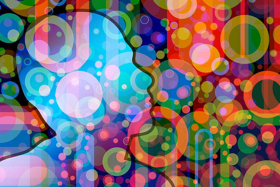 colorful abstract face head person