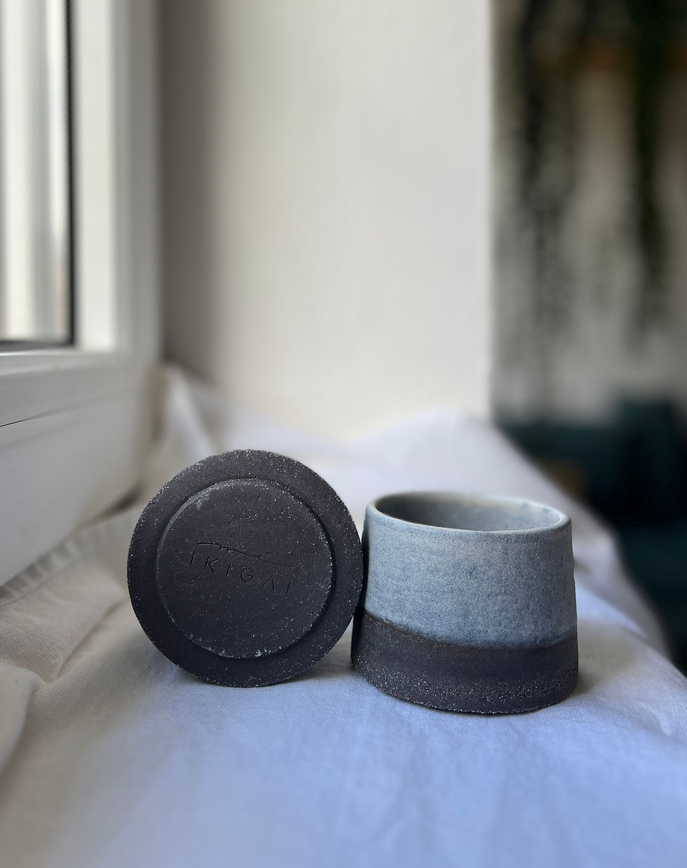 Miniatura: Grey rustic cappuccino cup