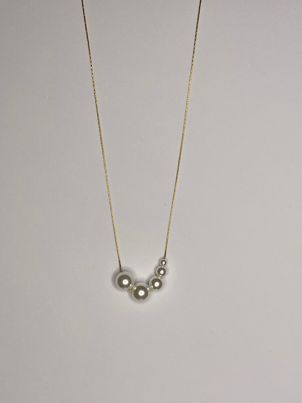 gold top incili kolye