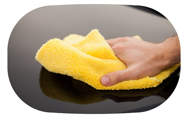 Colour Coded Cleaning using yellow microfibre cloth