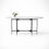Thumbnail: Wizard marble console table with variegated Cloud marble top and black iron base