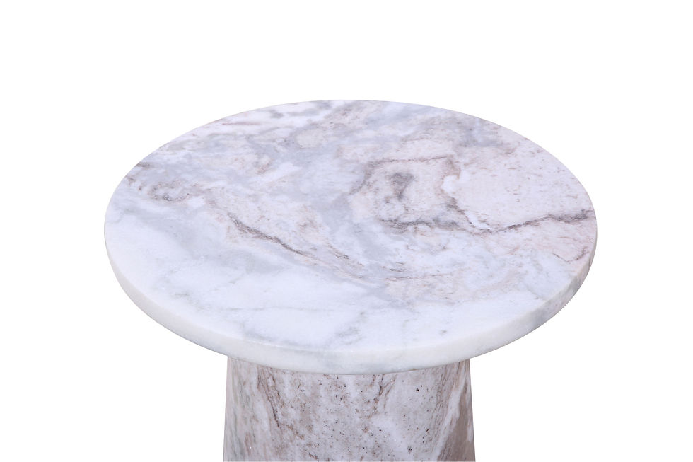 Thumbnail: Marcus Accent Table in Panda Variegated Marble – 12x12x20 inches – WSMB Imports