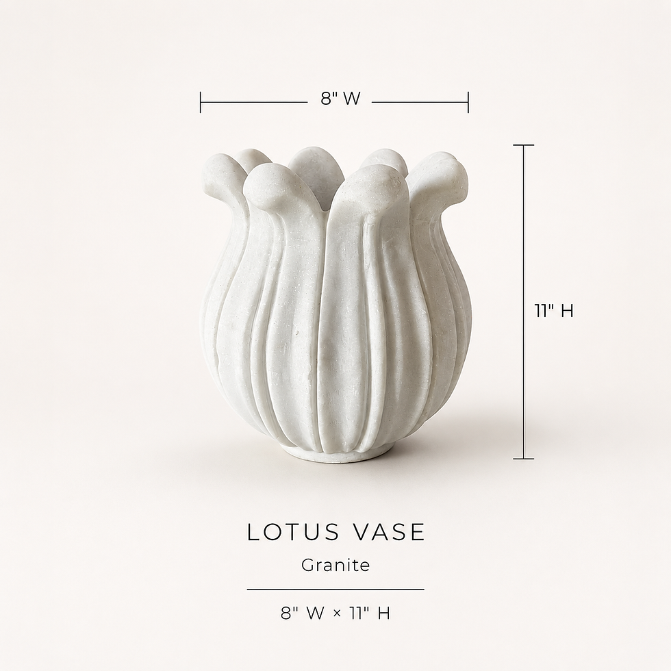 Thumbnail: Lotus marble urn – Basra white variegated marble