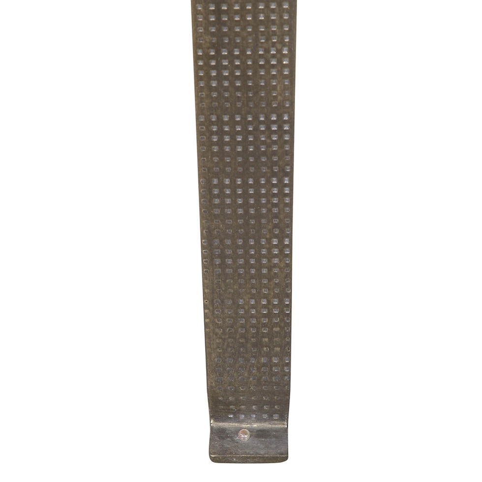 Thumbnail: Hammered antique brass iron leg detail on Octo accent table