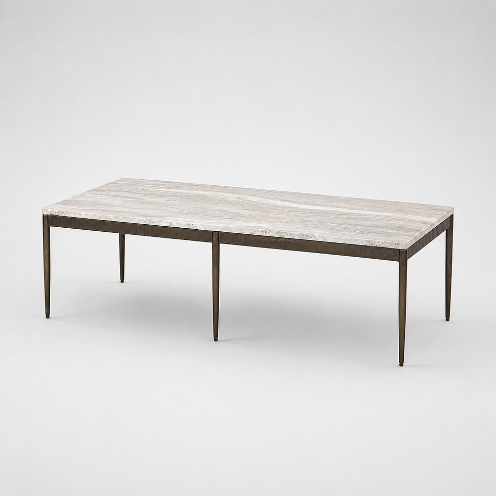 Thumbnail: Halden Marble and Iron Cocktail Table
