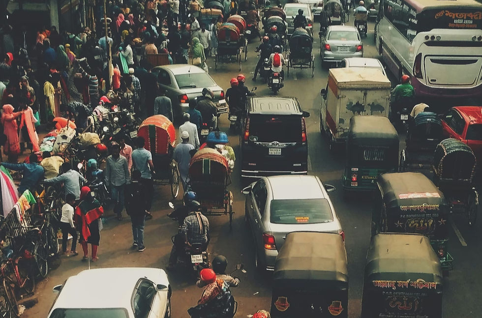 Street scene in Dhaka Bangladesh