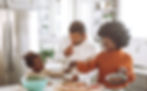 Family preparing a meal