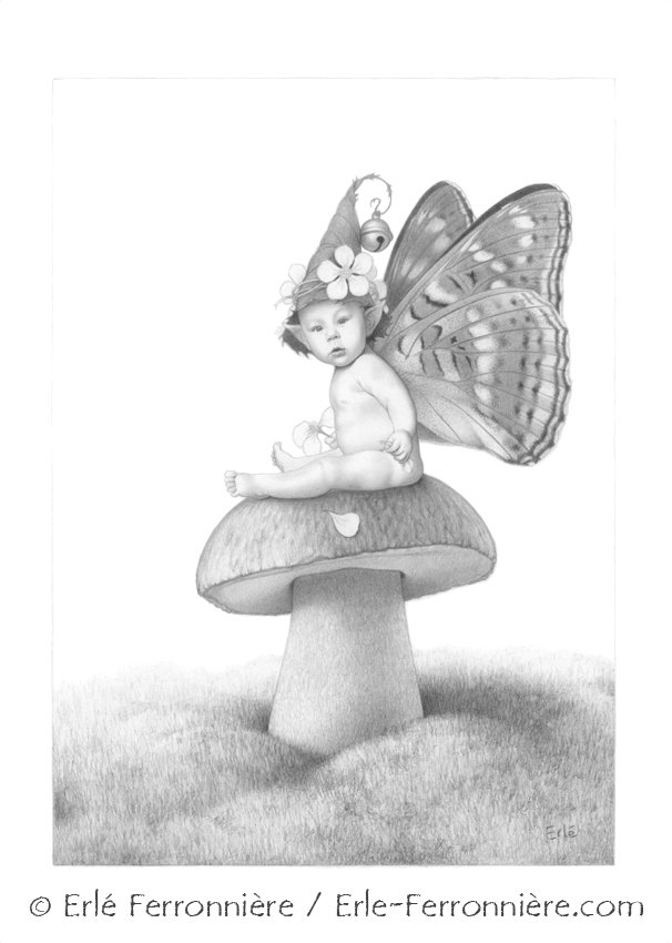 Bebe Fee Sur Un Champignon Crayon Fairy Baby On A Mushroom Drawing Erle Ferronniere Bebe Fee Sur Un Champignon Crayon Fairy Baby On A Mushroom Drawing Erle Ferronniere