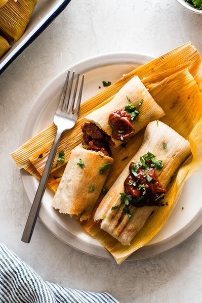Red Chile Pork Tamales - 1 Dozen