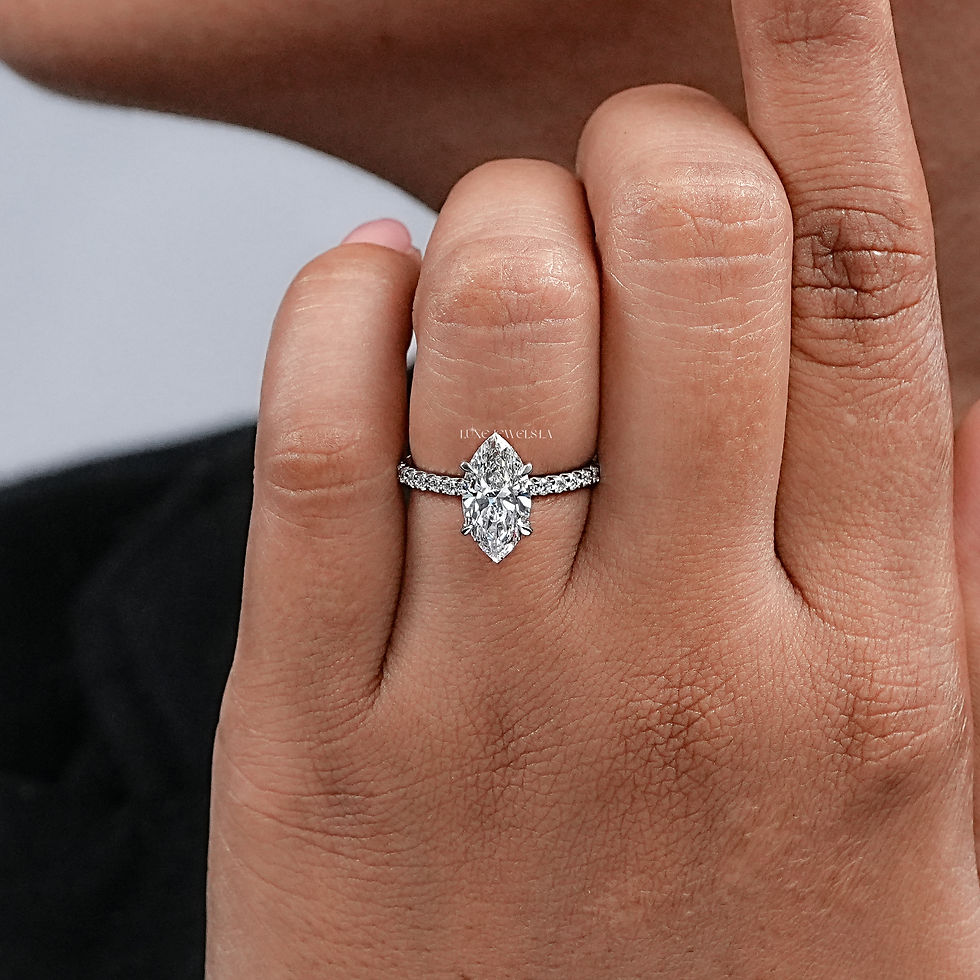 Thumbnail: 2.00 CT Marquise-Round Cut | Lab Grown Diamond Band | Color FG | Clarity VS