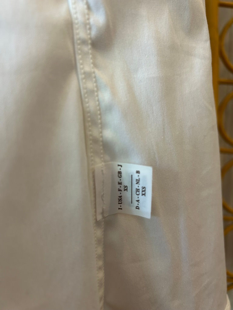 Thumbnail: Brunello Cucinelli White Contrast Brown Cuff Detail Long Sleeve Shirt