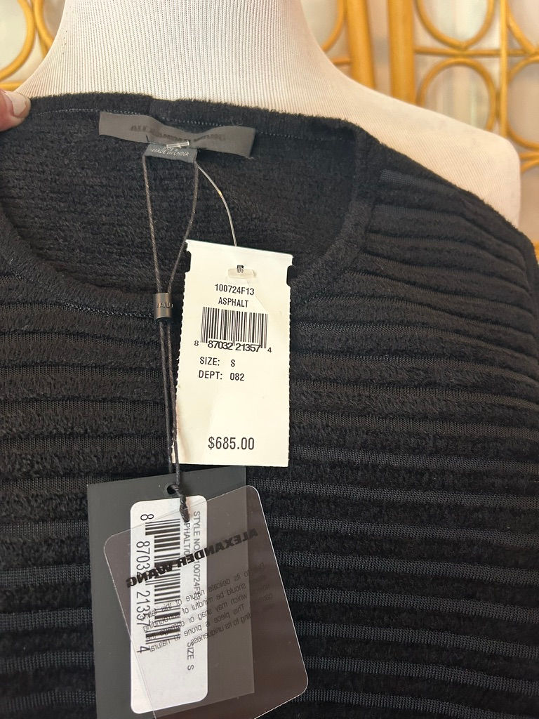 Thumbnail: Alexander Wang Black Striped Top & Skirt Set