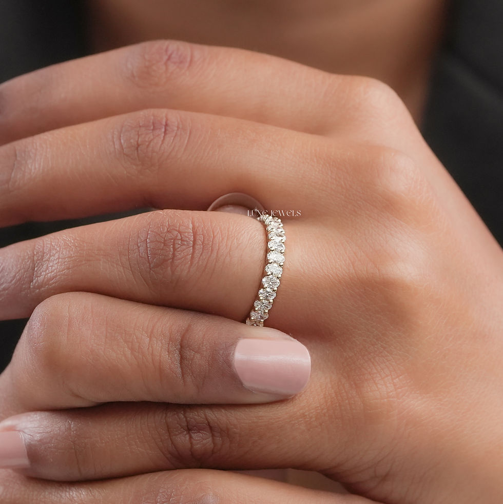 Thumbnail: 0.80 CT Oval Cut | Lab Grown Diamond Ring | Color EF | Clarity VS | 14kt |