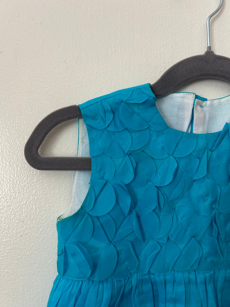 Thumbnail: il Gufo Girls Blue Cotton Dress (Size 4 Years, Sleeveless)