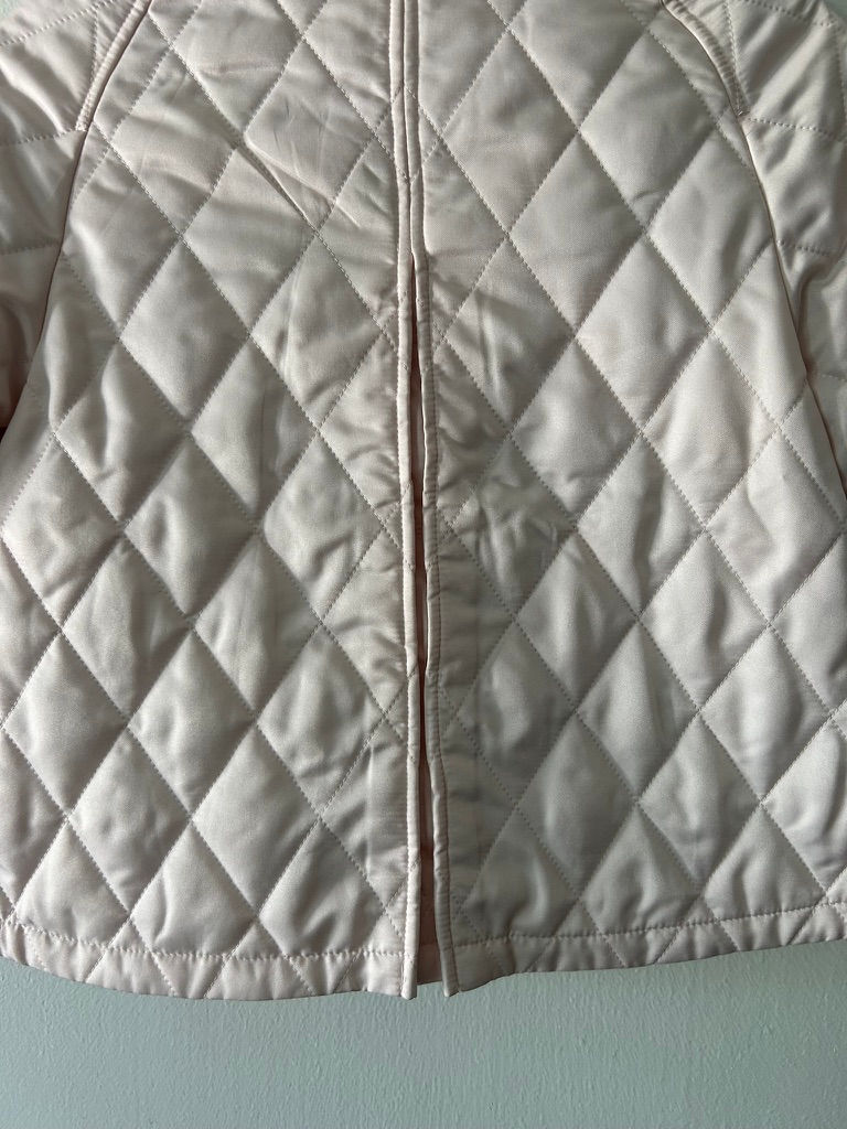 Thumbnail: Burberry Girls Baby Pink Quilted Jacket 4T