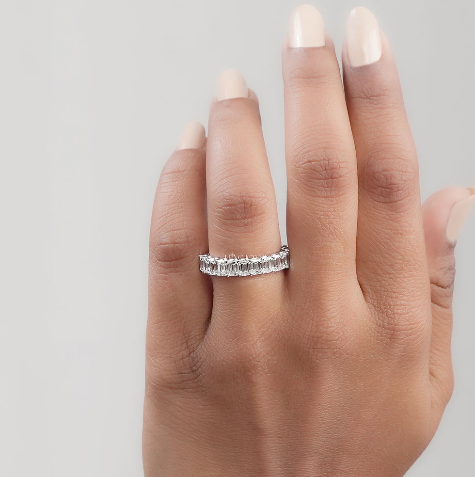 Thumbnail: 2.40 CT Emerald Cut Lab Grown Diamond Ring | Color EF | Clarity VS | 14kt