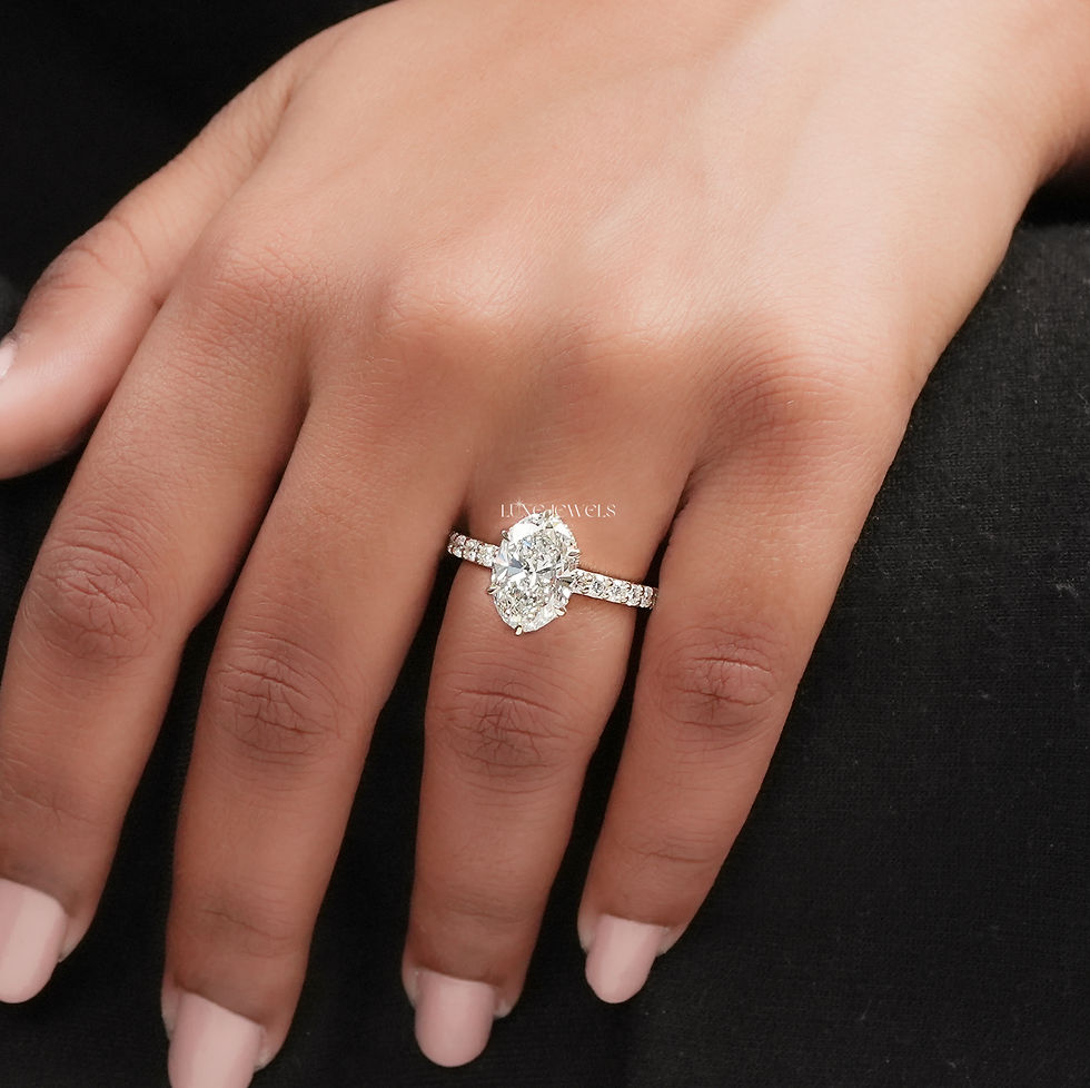 Thumbnail: 3.0 CT Oval Cut Lab Grown  Engagement Ring | Color HI | Clarity VS | Anniversary