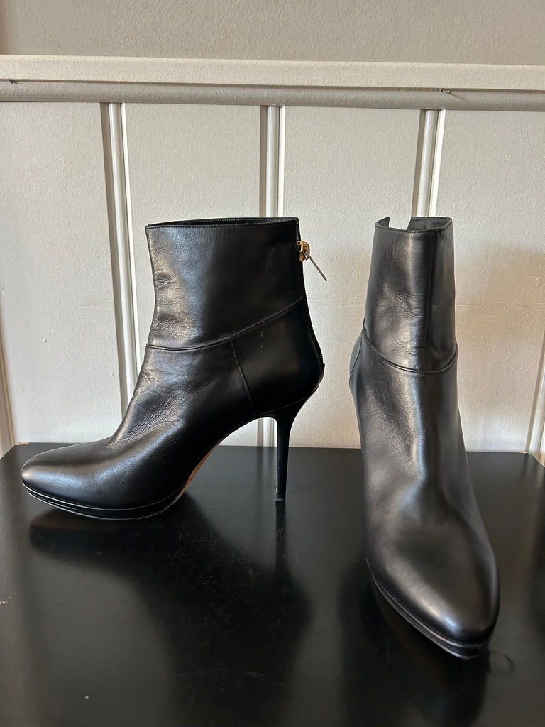 Thumbnail: Jimmy Choo Black Leather Platform Ankle Boots