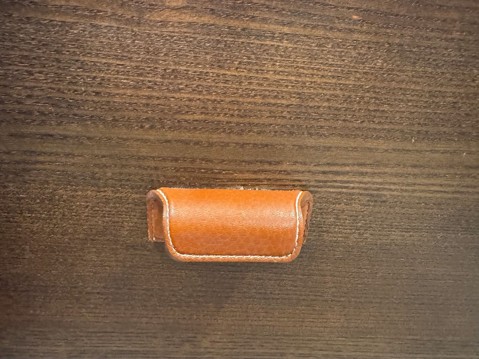 Thumbnail: Modern Kids Dresser-White-Dark Stain Oak-Leather Pulls