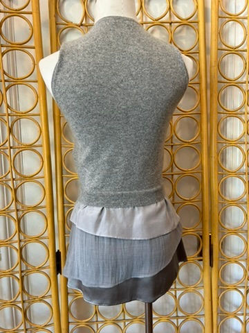 Thumbnail: Brunello Cucinelli Cashmere Grey Sleeveless Top