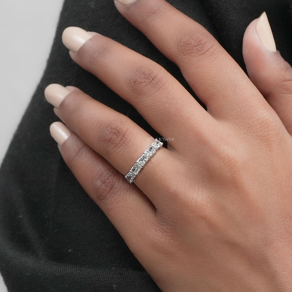 Thumbnail: 0.90 CT  Radiant Cut Lab Grown Diamond Ring | Color EF | Clarity VS |