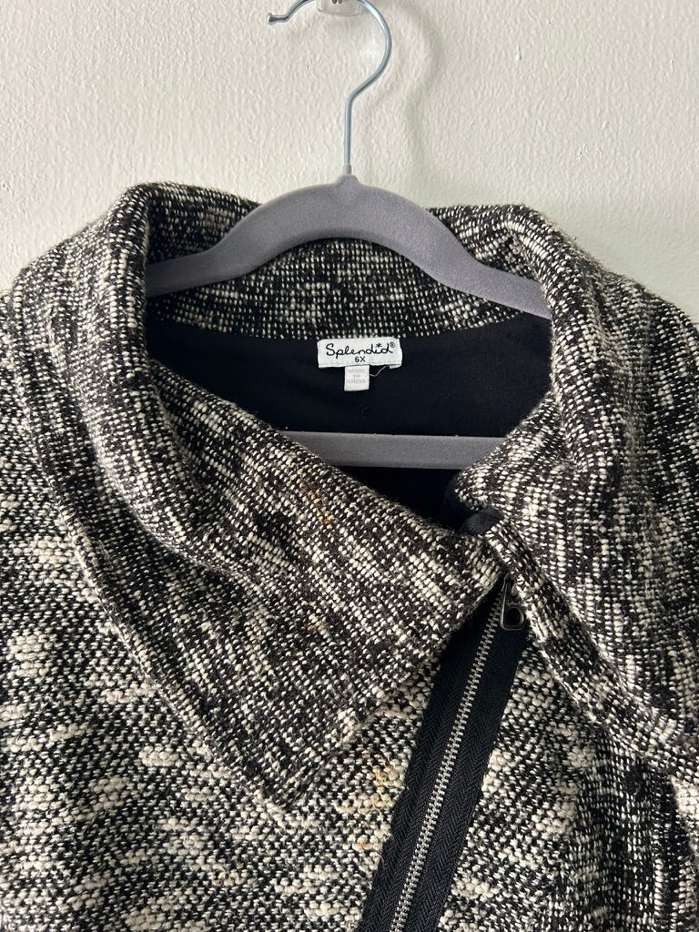 Thumbnail: Splendid Girls Asymmetrical Zipper Coat Size 6X
